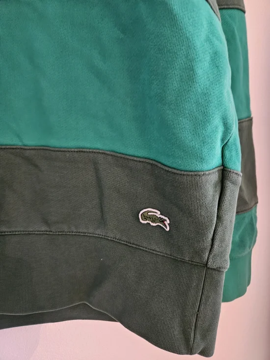 Lacoste Tennis Design Striped Crewneck Sweatshirt Mens Extra Large Embroidered - Picture 6 of 8